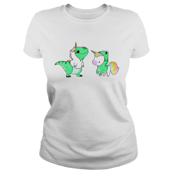 Baby Dinosaur T-Rex and Unicorn shirt