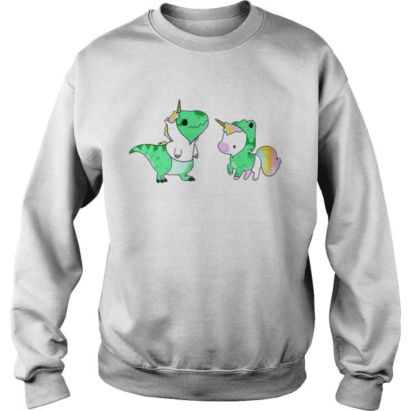 Baby Dinosaur T-Rex and Unicorn shirt