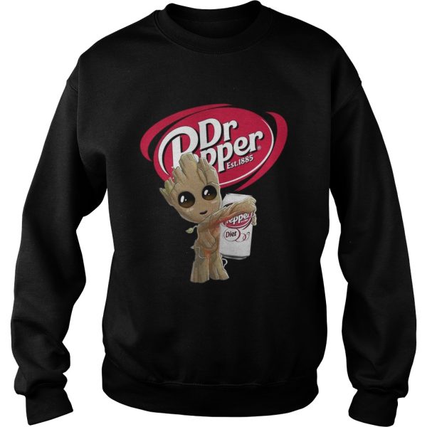 Baby Groot hug Dr Pepper shirt