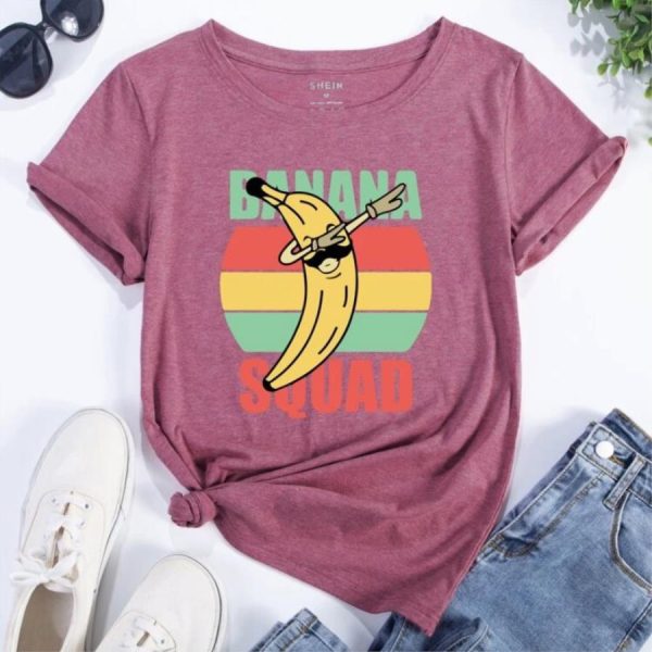 Banana dabbing squad retro sunset shirt