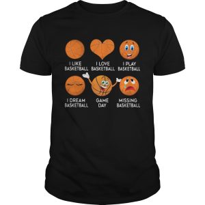 Basketball Emoji Many Face Emotion shirt