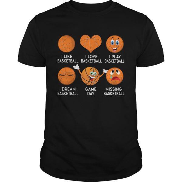 Basketball Emoji Many Face Emotion shirt