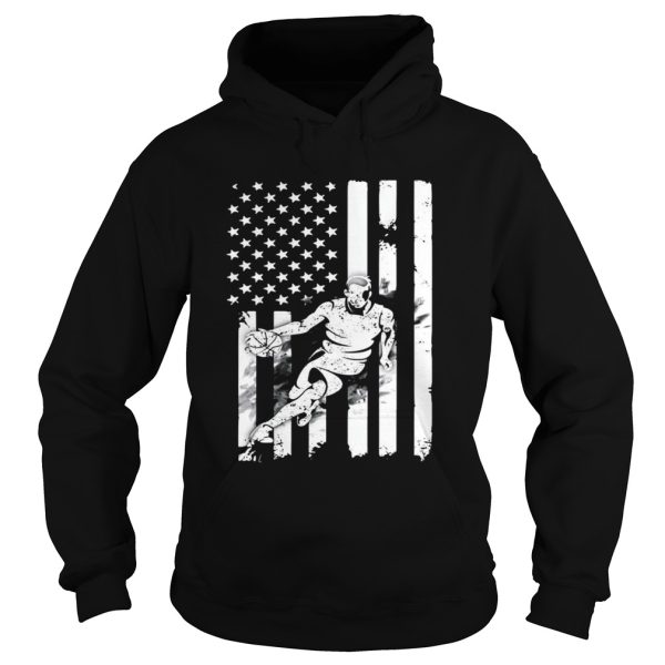 Basketball Player With American Flag T-Shirt