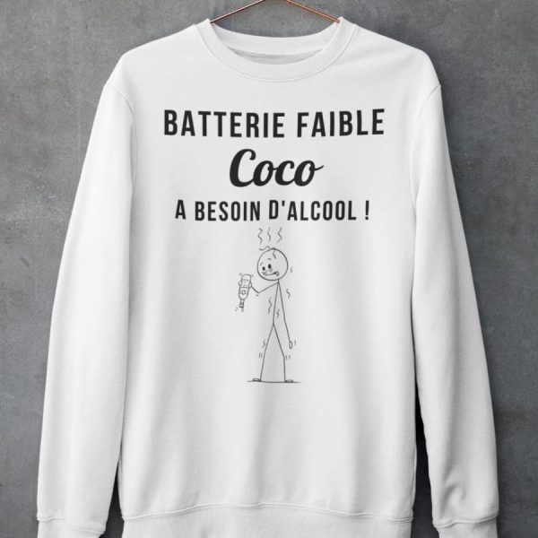 Batterie faible coco a besoin d’alcool shirt