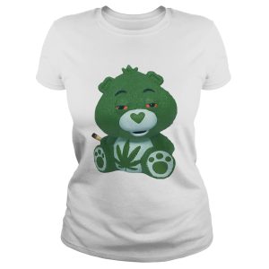 Bear green smoking Cannabis shirt 1