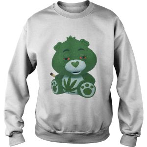 Bear green smoking Cannabis shirt 2