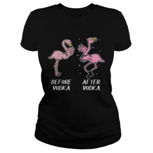 Before vodka and after vodka Flamingo shirts 1