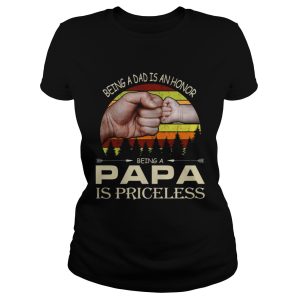 Being a dad is an honor being a papa is priceless vintage sunset shirt 1