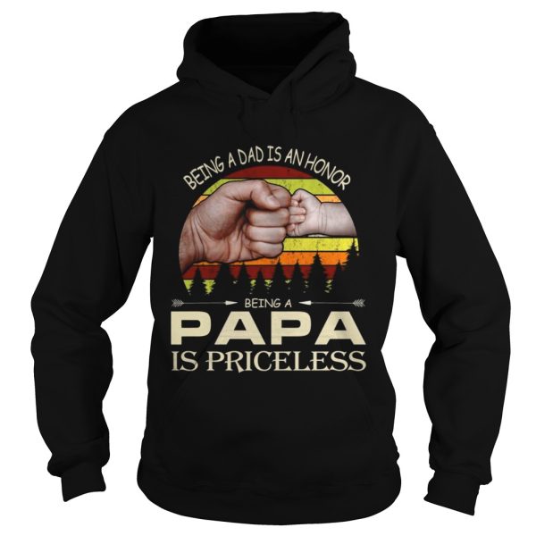 Being a dad is an honor being a papa is priceless vintage sunset shirt