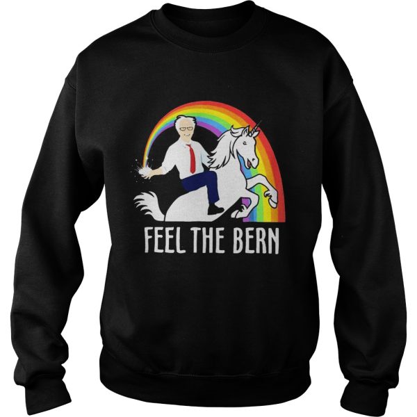 Bernie Sanders riding Unicorn feel the bern shirt