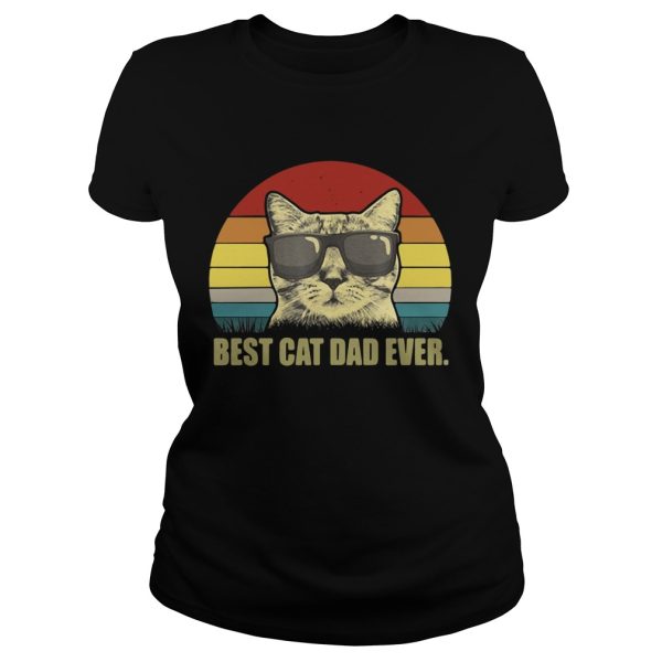 Best Cat Dad Ever Sunset shirt