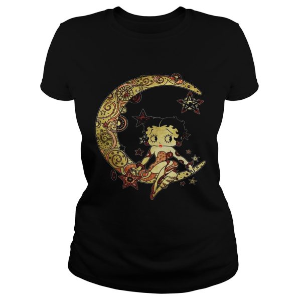 Betty Boop sitting on the moon shirt