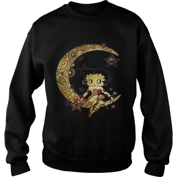 Betty Boop sitting on the moon shirt