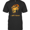Bigfoot And Alien I Hate People Halloween T-Shirt