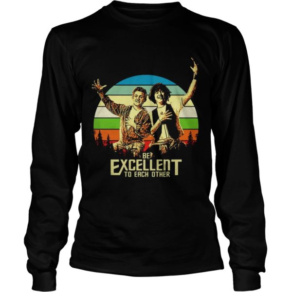 Bill and Ted’s be excellent to each other vintage sunset shirt