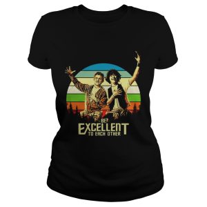 Bill and Ted's be excellent to each other vintage sunset shirt 2