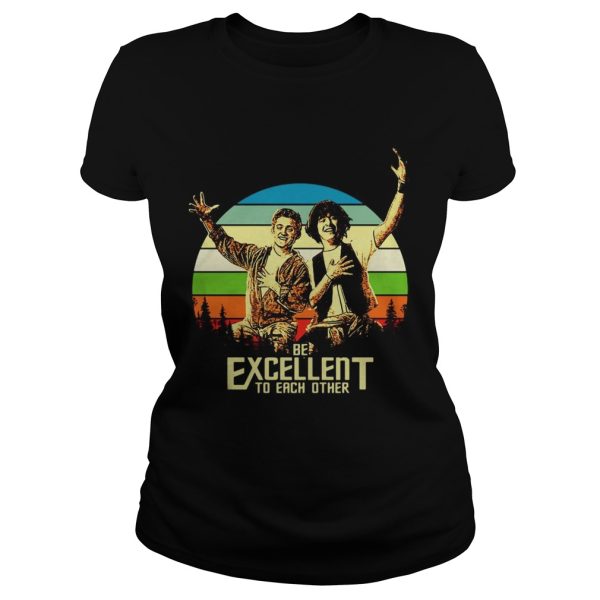 Bill and Ted’s be excellent to each other vintage sunset shirt