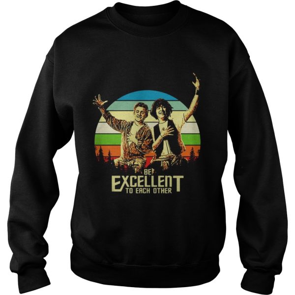 Bill and Ted’s be excellent to each other vintage sunset shirt