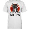 Black cat smoking show me your kitties shirt