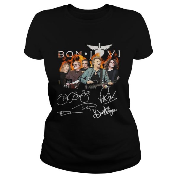 Bon Jovi David Bryan Hugh McDonald Tico Torres Phil X signature shirt