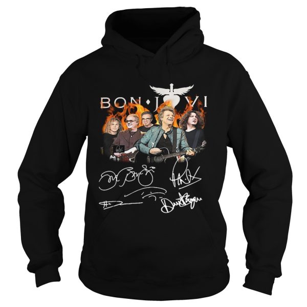 Bon Jovi David Bryan Hugh McDonald Tico Torres Phil X signature shirt