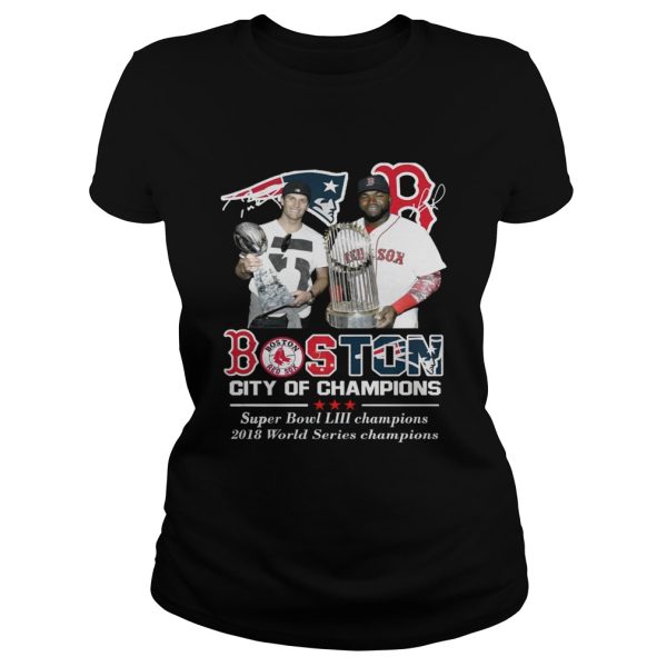 Boston City of Champions Patriots Red Sox Tom Brady David Ortiz shirt