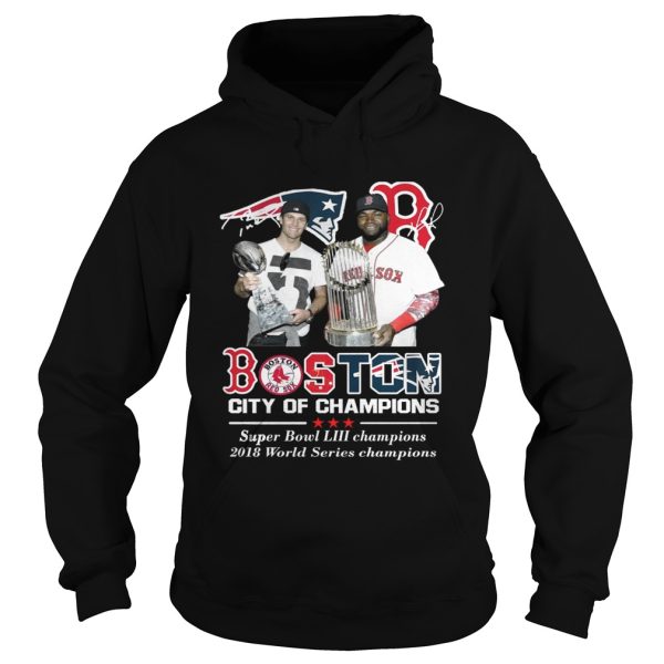 Boston City of Champions Patriots Red Sox Tom Brady David Ortiz shirt