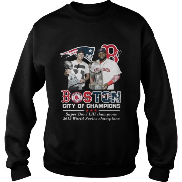 Boston City of Champions Patriots Red Sox Tom Brady David Ortiz shirt