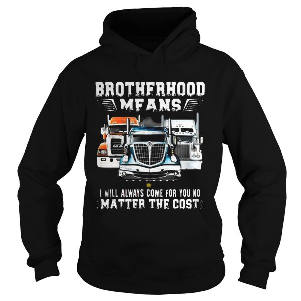 Brotherhood Means I Will Always Come For You No Matter The Cost Trucker Shirt