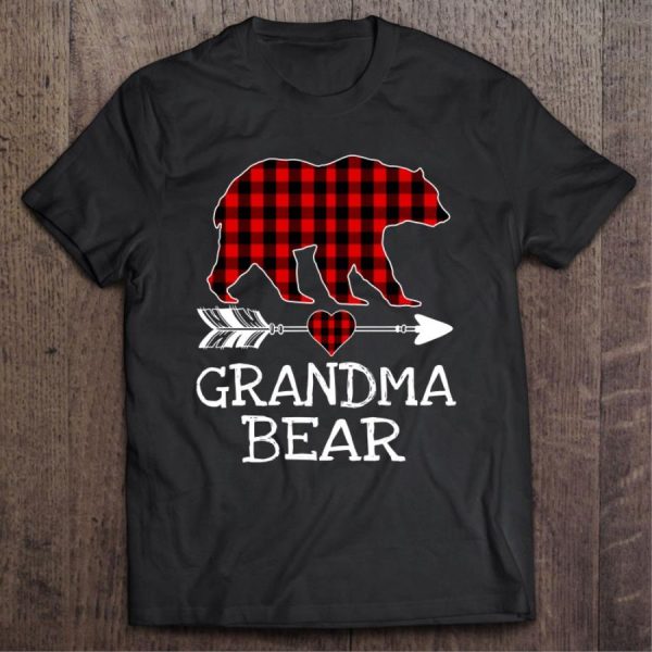 Buffalo plaid Grandma Bear Christmas shirt