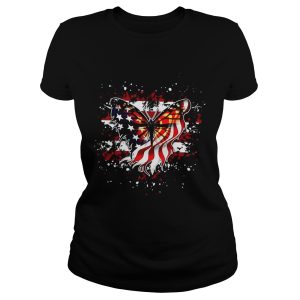 Butterfly American flag shirt 1