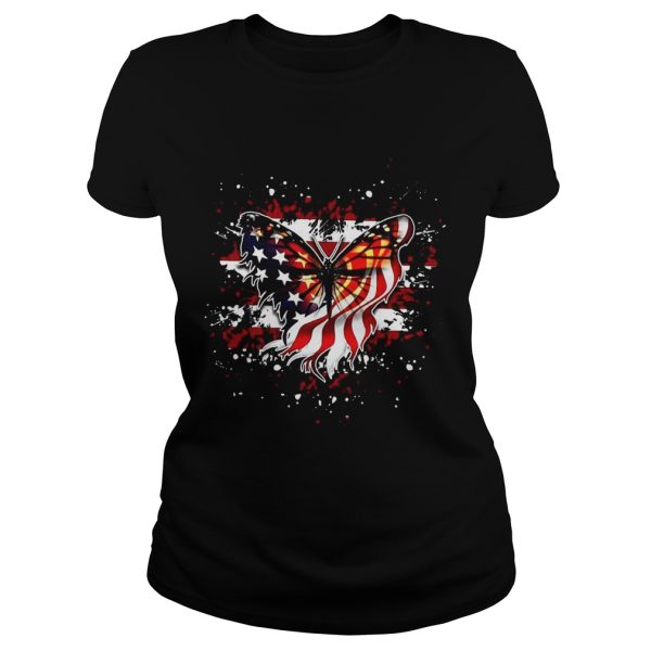 Butterfly American flag shirt