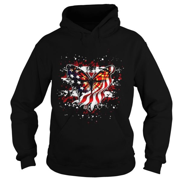 Butterfly American flag shirt