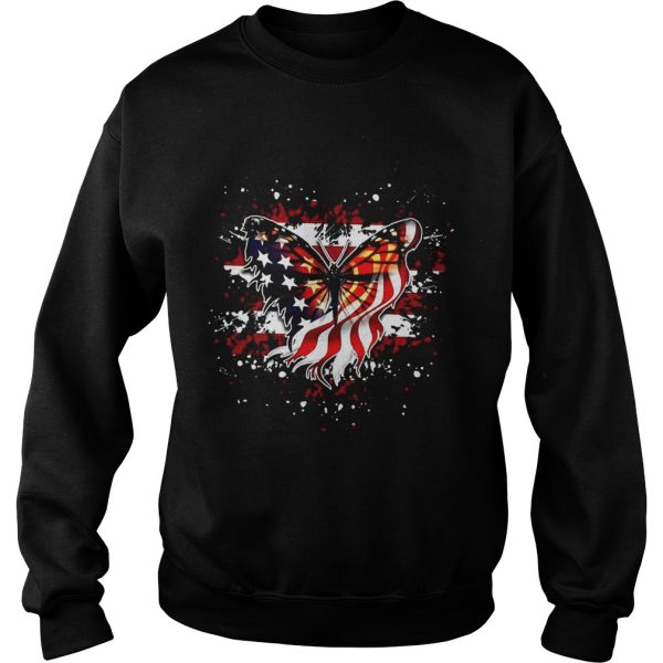 Butterfly American flag shirt