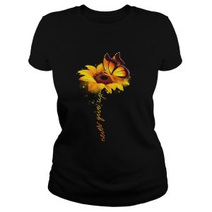 Butterfly sunflower never give up raise multiple sclerosis awareness shirt 1