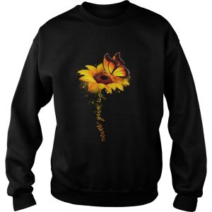 Butterfly sunflower never give up raise multiple sclerosis awareness shirt 3