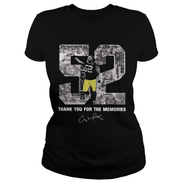 Buy Clay Matthews 52 Thank You For The Memories shirt