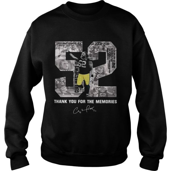 Buy Clay Matthews 52 Thank You For The Memories shirt