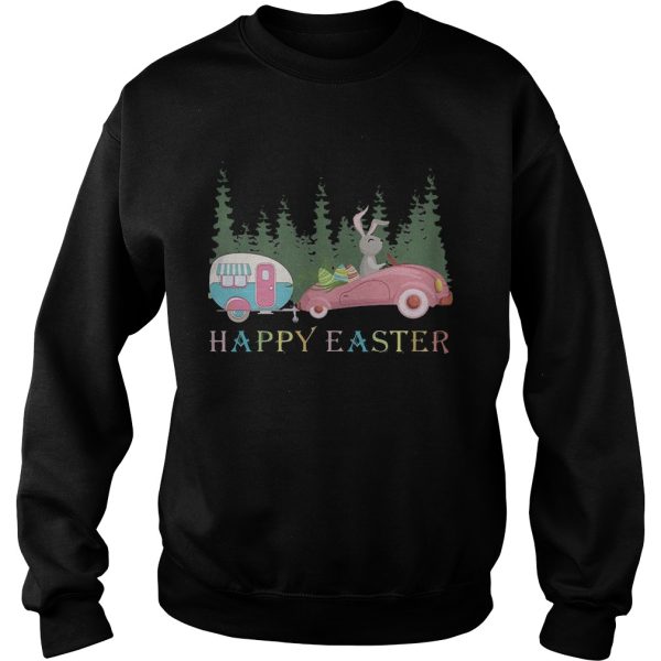 Camping Happy Easter Day Bunny Eggs Shirt