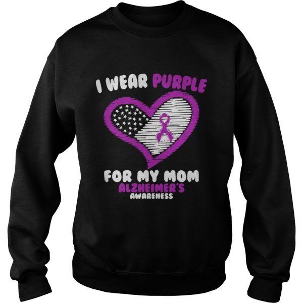 Cancer I wear purple for my mom Alzheimer’s awareness shirt