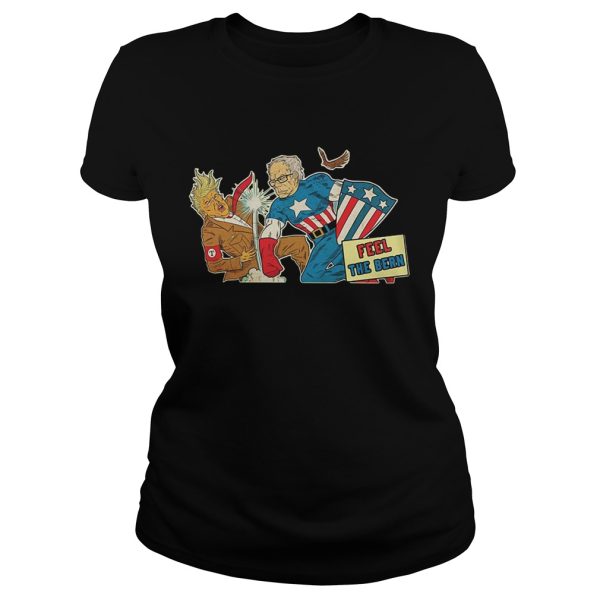 Captain America Bernie Sanders vs Donald Trump Democratic DNC Convention fell the Bern shirt