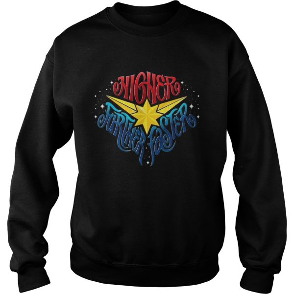 Captain Marvel higher further star shirt