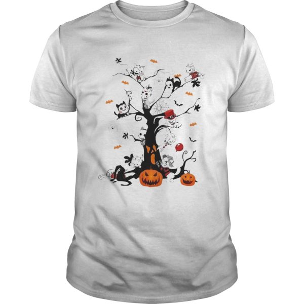 Cats Horror Kitties Tree Halloween shirt