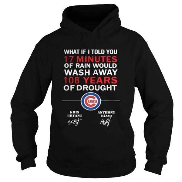 Chicago Cubs What if I told you 17 minutes of rain would wash away 108 shirt