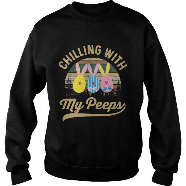 Chilling With My Peeps Cute Funny Easter T-shirt