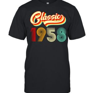 Classic 1958 64th Birthday Retro Vintage 64 Year Old shirt