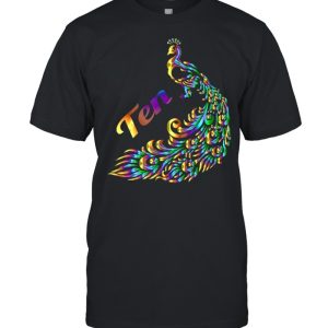 Colorful Paint Peacock Shirt