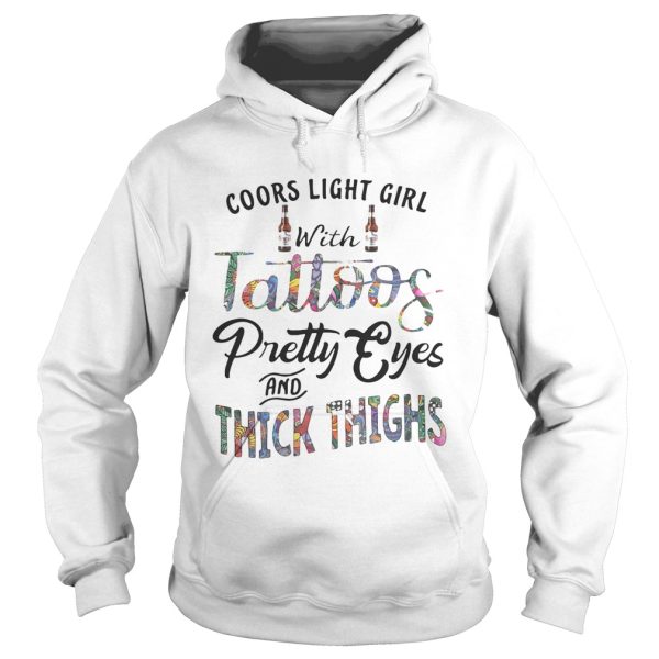 Coors Light girl with tattoos pretty eyes and thick things shirt