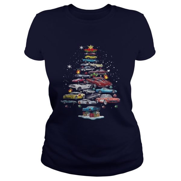 Corvette Christmas tree shirt