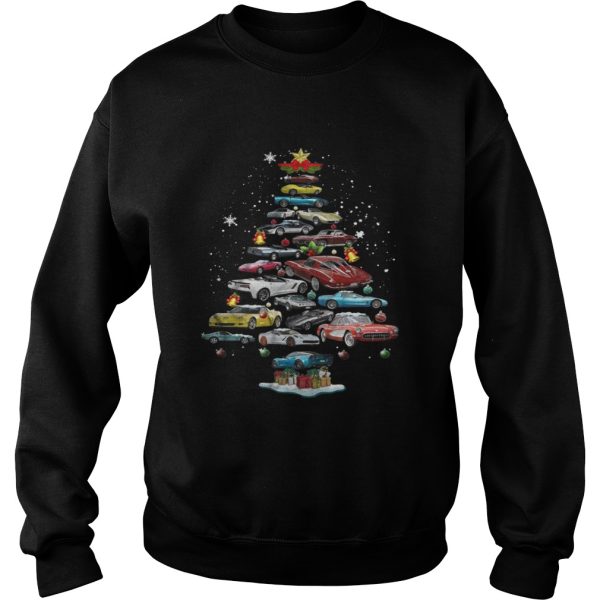 Corvette Christmas tree shirt